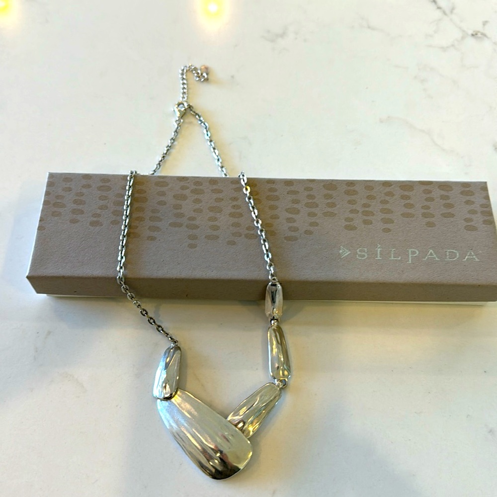 Sterling silver Silpada necklace with 2 in extender